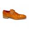 Fennix Italy "Logan" Cognac Genuine Alligator Lace-Up Dress Shoes.